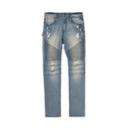 REASON CLOTHING Plus Size Alto Distressed Moto Jeans