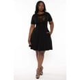 thumbnail image 1 of Plus Size Amaira Destructed Flare Dress - Black, 1 of 7