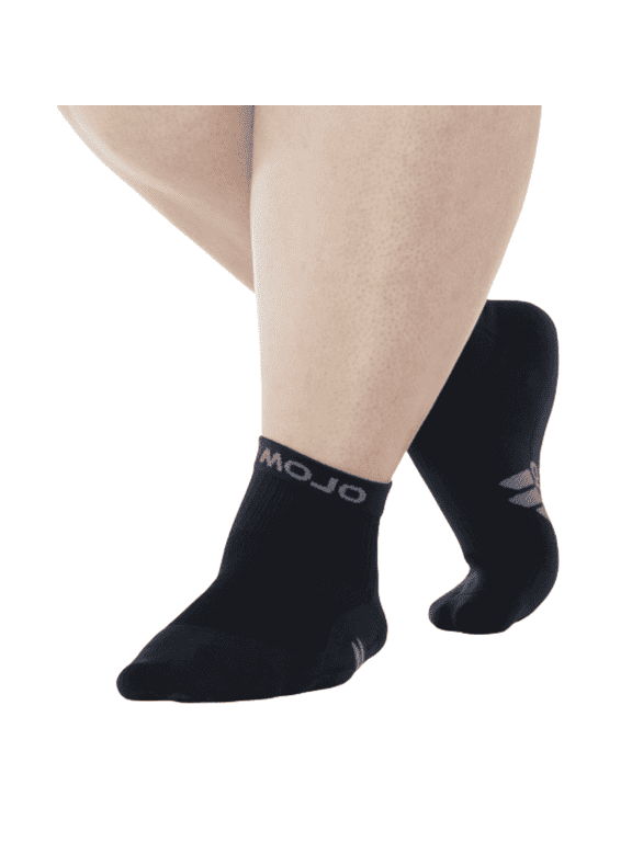 Plus Size Ankle Compression Socks for Women and Men 20-30mmHg - Black, 4X-Large