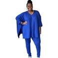 thumbnail image 1 of Plus Size Asymmetrical Hem Top and Pants Set, 1 of 8