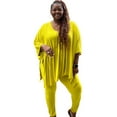 thumbnail image 1 of Plus Size Asymmetrical Hem Top and Pants Set, 1 of 8