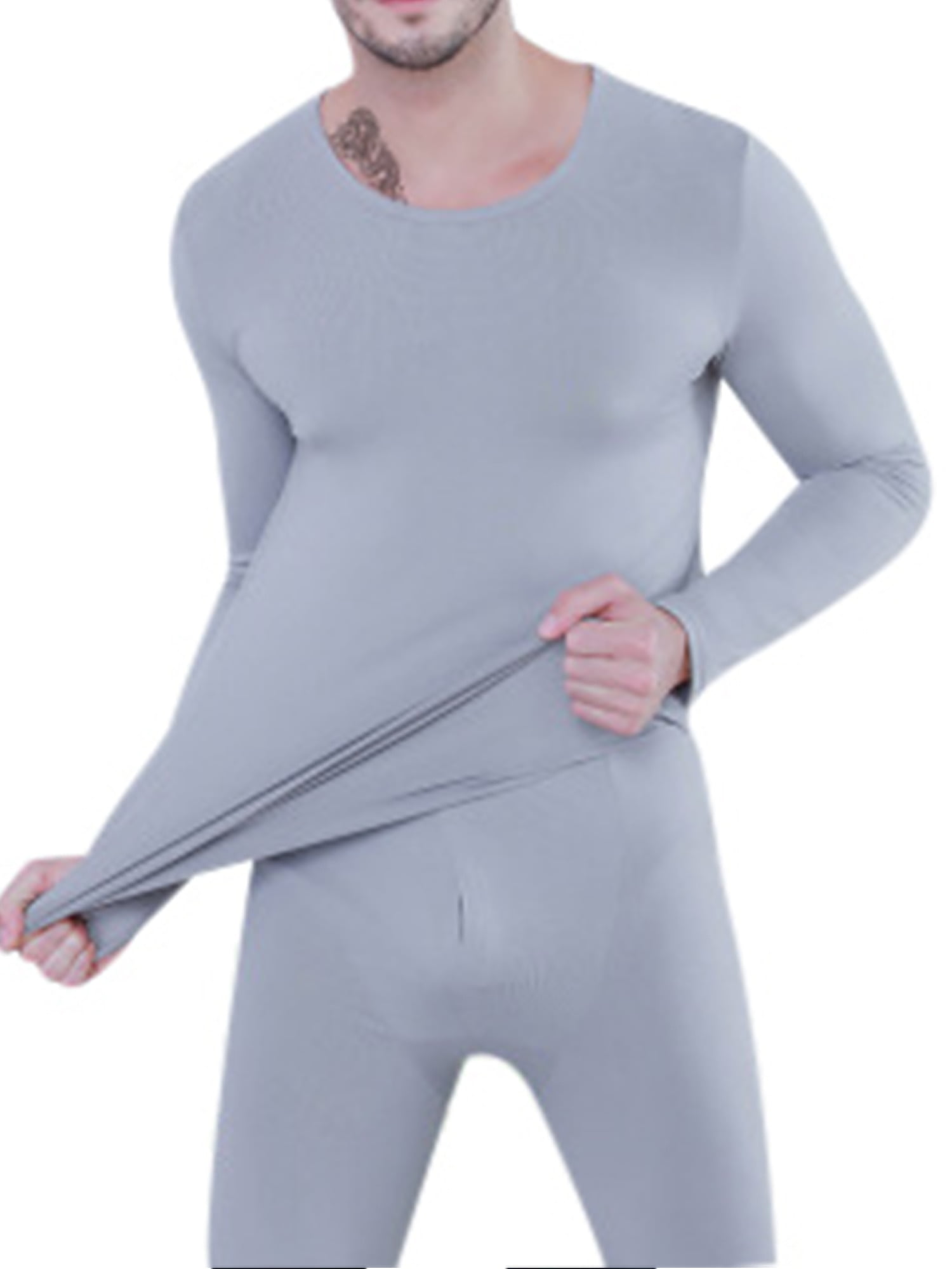 Gilbin Men's Ultra Soft Thermal Underwear Long Johns Sets 2pc Top