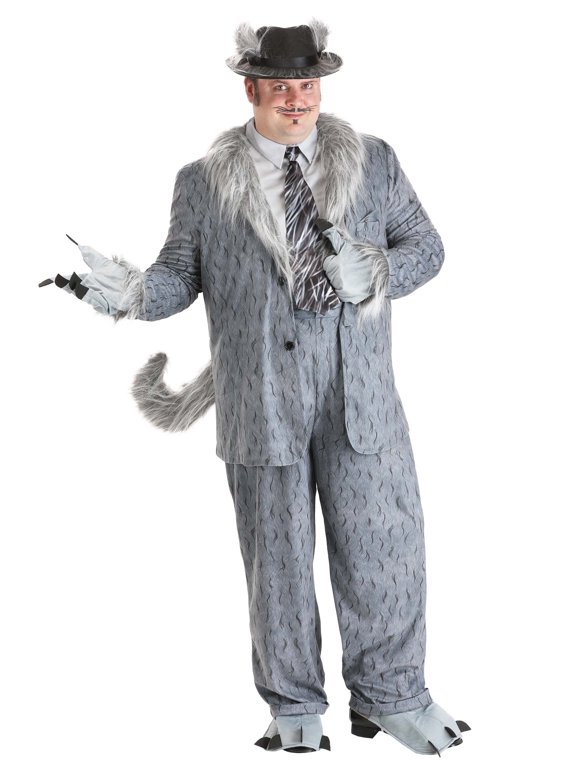 Plus Size Bad Wolf Costume for Men with Jacket, Shirt, Pants and Accessories | Scary Storybook O
