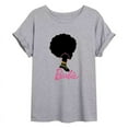 thumbnail image 1 of Plus Size Barbie Logo Short Sleeve Graphic Tee for Women, Gray, 4X, 1 of 1