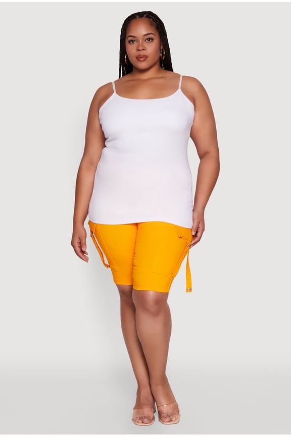 Womens Plus Size Basic Shelf Bra Cami