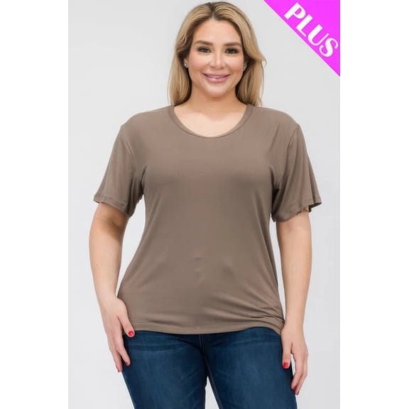 Plus Size Basic Short Sleeve T-shirt