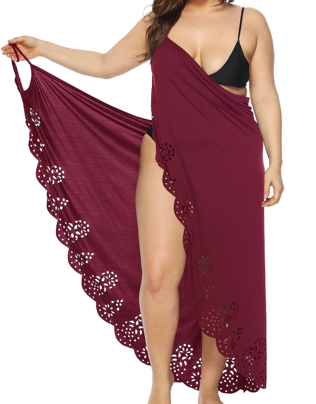 Plus Size Bathing Suit Cover up for Women Casual Spaghetti Strap