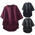 thumbnail image 1 of Plus Size Big & Tall Men's Casual Sport T-Shirt Loose Fit Short Sleeve Crewneck Solid Color Quick Dry Breathable Moisture Wicking Gym Workout Training Everyday Essential | JASKFLY,Wine 4XL, 1 of 4