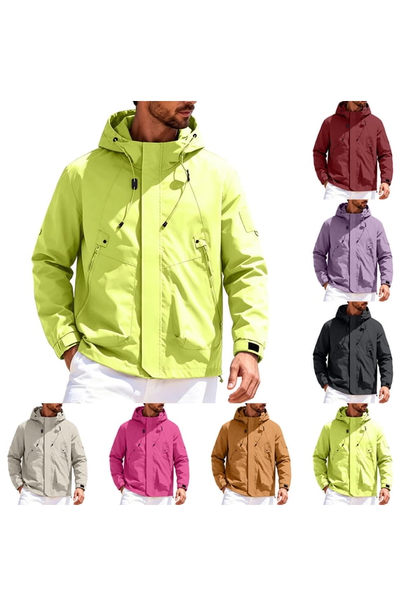 Plus Size Big & Tall Men's Lightweight Windbreaker Jacket Outdoor Hiking Mountaineering Cycling Running Work Coat Shell 100% Polyester Windproof Water Repellent Casual Travel
