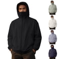 thumbnail image 1 of Plus Size Big & Tall Men's Summer Lightweight Breathable Quick Dry Fishing Sun Protection Jacket Outdoor Travel Hoodie Windbreaker Packable Top | JASKFLY,Black 3XL, 1 of 8
