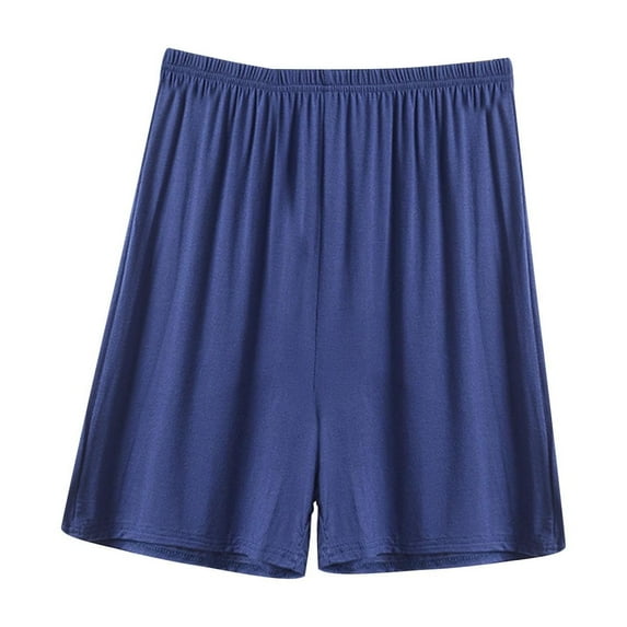 Plus Size Bike Shorts for Women New Womens Pajama Shorts Soft Comfortable Lightweight Elastic Drawstring Plus Size Pajama Bottoms Shorts with Pockets New Blue 3XL