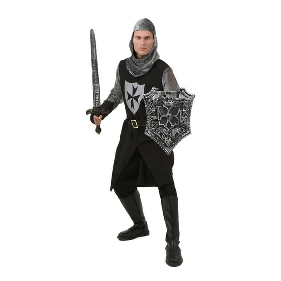 Plus Size Black Knight Costume for Men