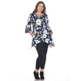 thumbnail image 1 of Plus Size Blanche Tunic Top Blue Flower 3X, 1 of 4
