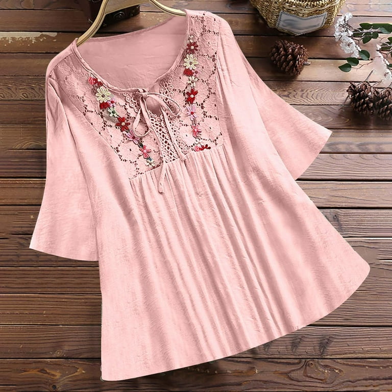 Casual Street Floral Patchwork O Neck Three Quarter Two Pieces Casual Street Floral Patchwork O Neck Three Quarter Two Pieces