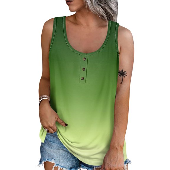 Plus Size Blouse for Women Women Summer Sleeveless Casual Printed O Neck T Shirt Tops