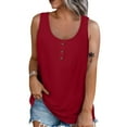 thumbnail image 1 of Plus Size Blouse for Women Women Summer Sleeveless Casual Solid Color O Neck T Shirt Tops Blouse, 1 of 7