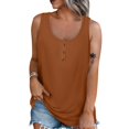 thumbnail image 1 of Plus Size Blouse for Women Women Summer Sleeveless Casual Solid Color O Neck T Shirt Tops Blouse, 1 of 7