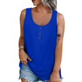 thumbnail image 1 of Plus Size Blouse for Women Women Summer Sleeveless Casual Solid Color O Neck T Shirt Tops Blouse, 1 of 7