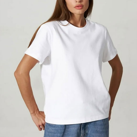 Plus Size Blouse for Women Women's Fashion Casual Round Neck Short Sleeve T-Shirt