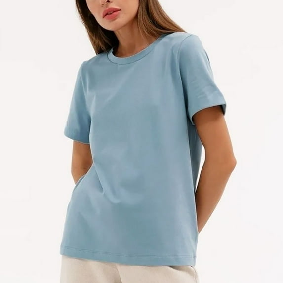 Plus Size Blouse for Women Women's Fashion Casual Round Neck Short Sleeve T-Shirt