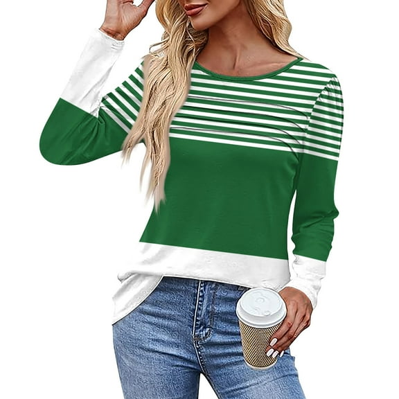 Plus Size Blouse for Women Women's T Shirt Tee Print Long Sleeve Daily Weekend Fashion Basic O Neck Regular Top