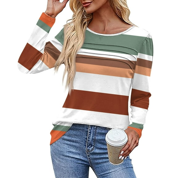Plus Size Blouse for Women Women's T Shirt Tee Print Long Sleeve Daily Weekend Fashion Basic V Neck Regular Top