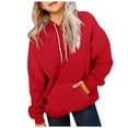 thumbnail image 1 of Plus Size Blouses 3/4 Sleeve Girls Casual Long Sleeve Hoodies Cute Oversized Fleece Pocket Sweatshirt Tops Tween Fall Patchwork Shirts Tops Size 6-15 Years Tie Dye, 1 of 5