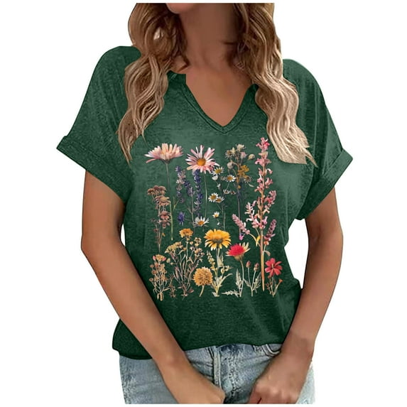 Plus Size Blouses for Women Dressy Casual Clearance Novelty Golf Tees for Women Women Short Sleeve Tops Cotton My Orders Placed Recently By Me Clearance Deals