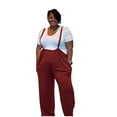thumbnail image 1 of Plus Size Boho Chic Wide Leg Suspender Pants, 1 of 3