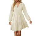 thumbnail image 1 of Plus Size Boho Dress for Women Short Sleeve Casual Crewneck O Neck Pocket Print Summer Spring Flowy Comfortable Stylish, 1 of 2