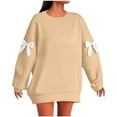 thumbnail image 1 of Plus-Size Bow Pullover – Inclusive Style, Retro Charm, 1 of 6