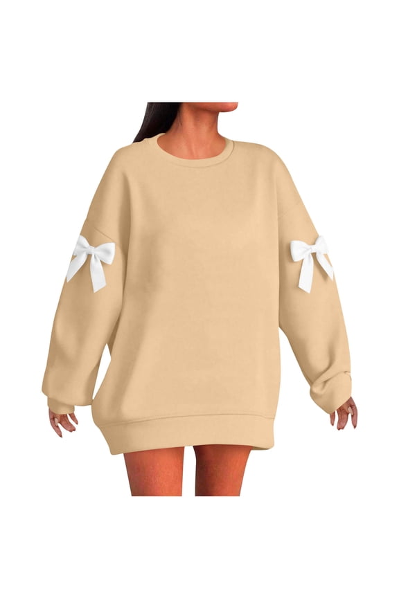 Plus-Size Bow Pullover – Inclusive Style, Retro Charm