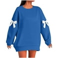 thumbnail image 1 of Plus-Size Bow Pullover – Inclusive Style, Retro Charm, 1 of 6