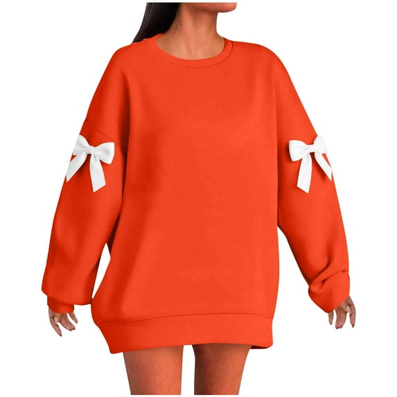 Plus-Size Bow Pullover – Inclusive Style, Retro Charm