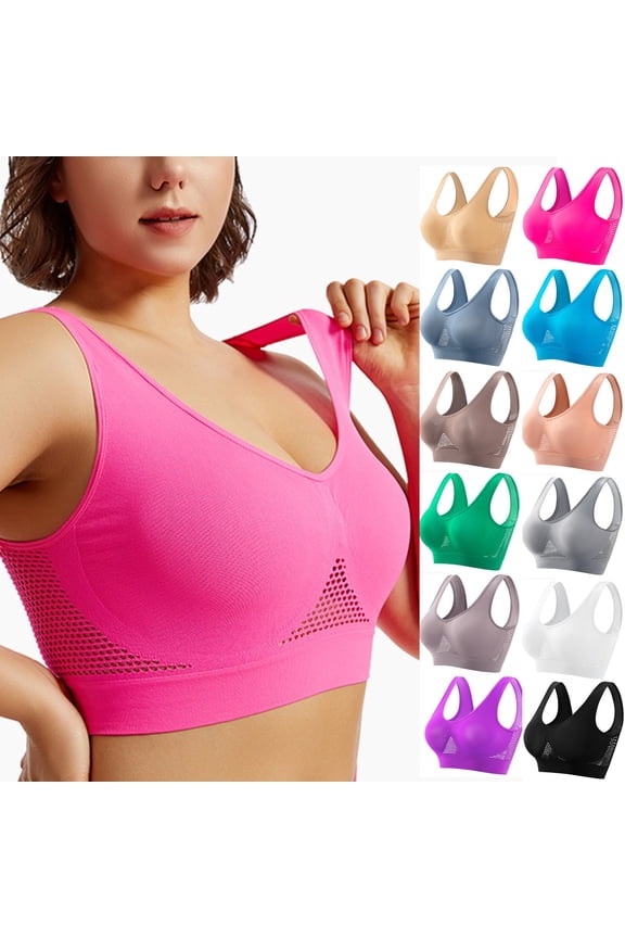 Plus Size Bra Women's Breathable Soft High Support Air Bralette