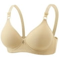 thumbnail image 1 of Plus Size Bra for Women Push up Breathable Comfortable Bra Underwear Seniors Everyday Bras (38/85BC, Beige), 1 of 6