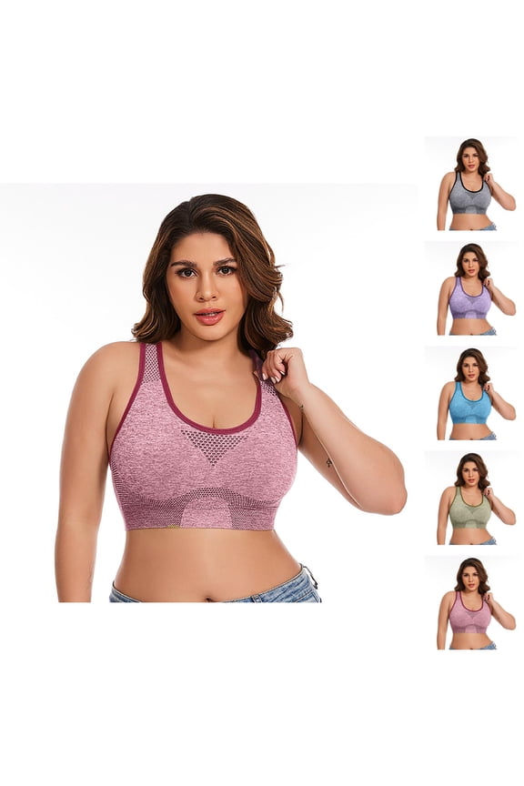 Plus Size Bras Seamless Breathable No Underwire Full Coverage Bralettes for Women Cutout Bra