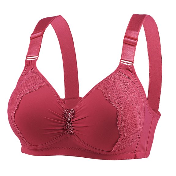 Plus Size Bras for Women, Large Size Daily Bra Underwear, Wireless Bras for Women, Padded Bra, Adjustable Shoulder Straps Everyday Basic Sleeping Bra, Large Cup