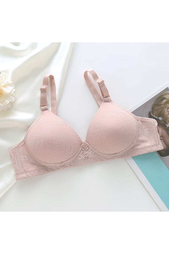 Plus Size Bras for Women Large Sized Breathable Lingerie For Women And Mothers No Rims Large Breasts That Look Comfortable Full Cup Bra That Gathers Bras for Women L