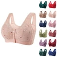 thumbnail image 1 of Plus Size Bras for Women Sawvnm Woman's Comfortable Lace Breathable Bra Underwear No Rims Push Up Wire Free Everyday Full Coverage Comfortable Underwear Bras, 1 of 3