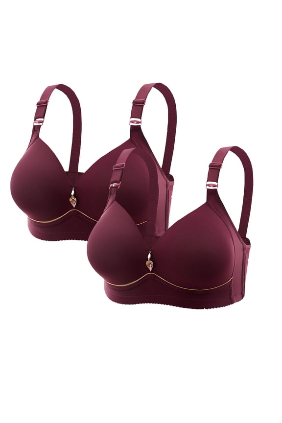 Plus Size Bras for Older Women Front Closure No Underwire Supportive Bras Push Up Bras Breathable Cotton Bras