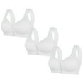 thumbnail image 1 of Plus Size Bras for Older Women Front Closure Wireless Full Coverage Push Up Supportive Everything Bras 3 Pack,S-5XL, 1 of 2