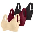 thumbnail image 1 of Plus Size Bras for Women 2025 Fashion Sports Bra Underwear Bra Everyday Underwear Black M-5XL, 1 of 5