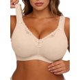 thumbnail image 1 of Plus Size Bras for Women Baeitkot Women's Breathable Full Cup Lace Comfortable Plus Size Bra, 1 of 9