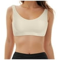 thumbnail image 1 of Plus Size Bras for Women Front Closure Womens Seamless Bras No Underwire Supportive Wireless Push Up Full Coverage Bralette Comfort T-Shirt Bra, 1 of 5