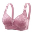 thumbnail image 1 of Plus Size Bras for Women Full Coverage Compression Push up Underwire Bra Ladies Elder Comfort Lightly Daily Tshirt Bra Underwear, 1 of 6