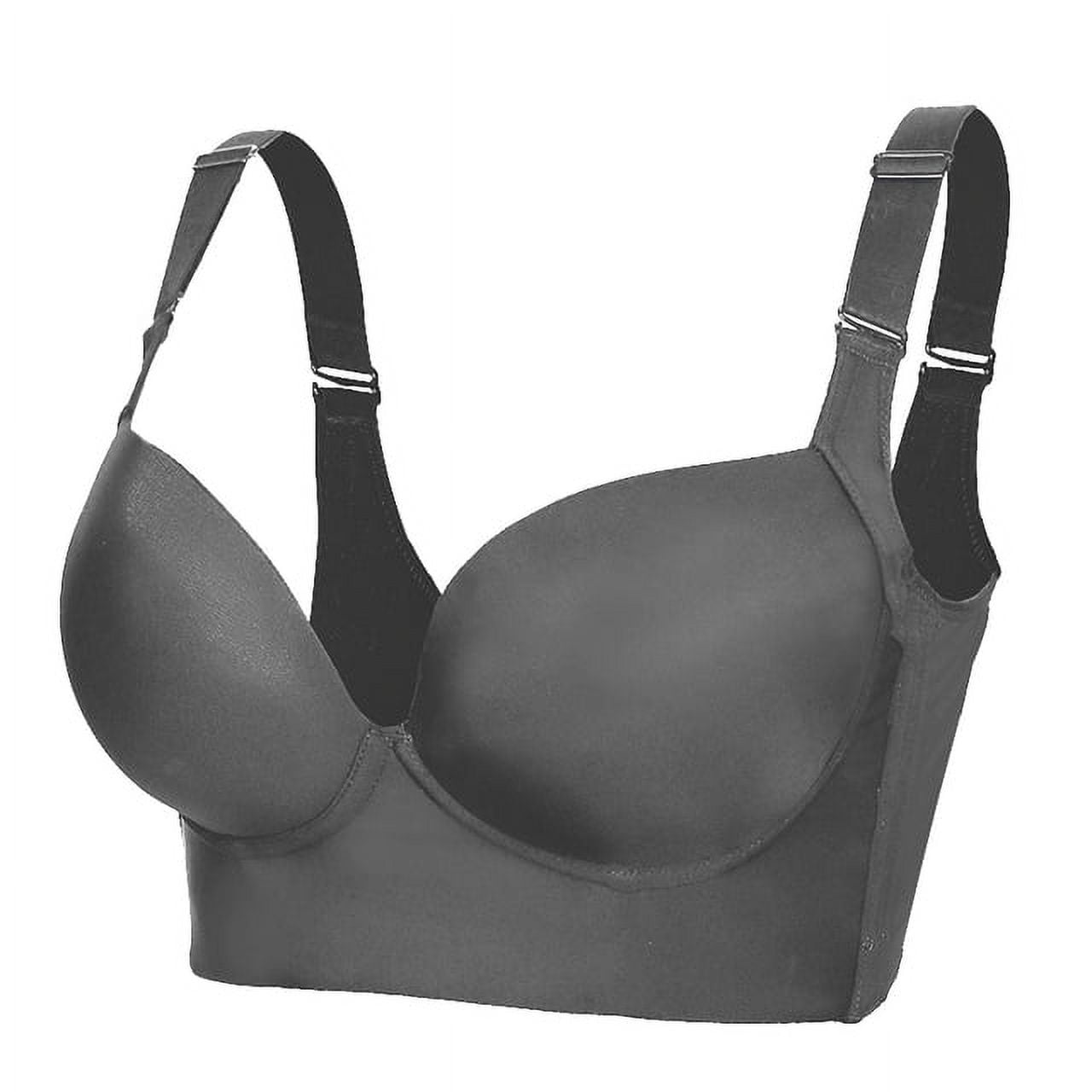 FallSweet Plus Size Deep Cup Push Up Bra With Full Back Coverage