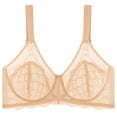 thumbnail image 1 of Plus Size Bras for Women Lace Unlined Plunge Bra Underwire for Lift and Side Support Beige L, 1 of 8