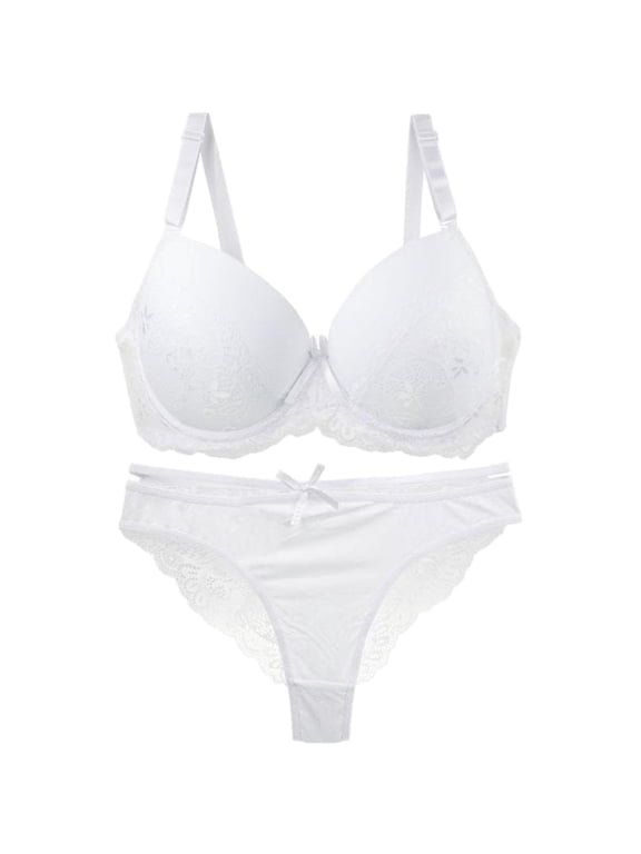 Plus Size Bras for Women, Large Glossy Lingerie Side Breast Anti Sagging Adjustment, White 44E
