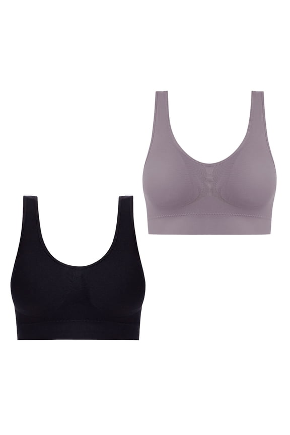Plus Size Bras for Women Lightly Lined Bra Feature V-Neck Wire-Free Bra Style W-1774 Hook and Eye Closure Padded Wireless Bras Gray 3XL